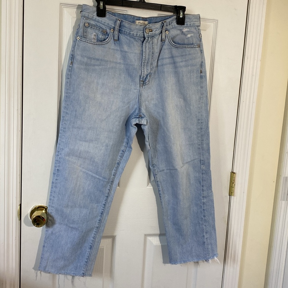Madewell The Perfect Vintage Crop Jeans Womens Size 31 Light Wash